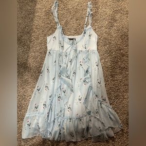 Women’s Mini Blue Floral Girly Dress Abercrombie & Fitch Size XS